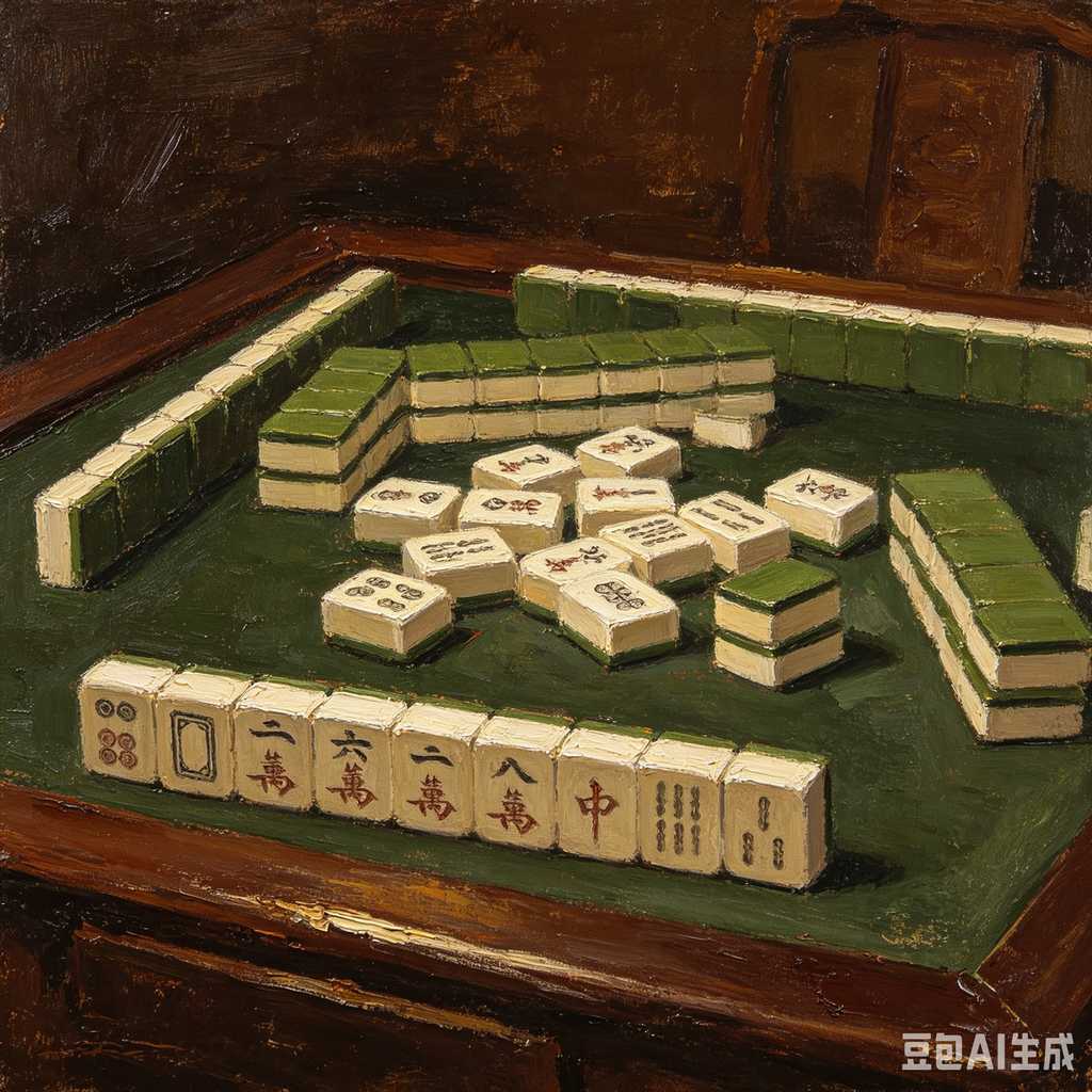 blue crystal mahjong set