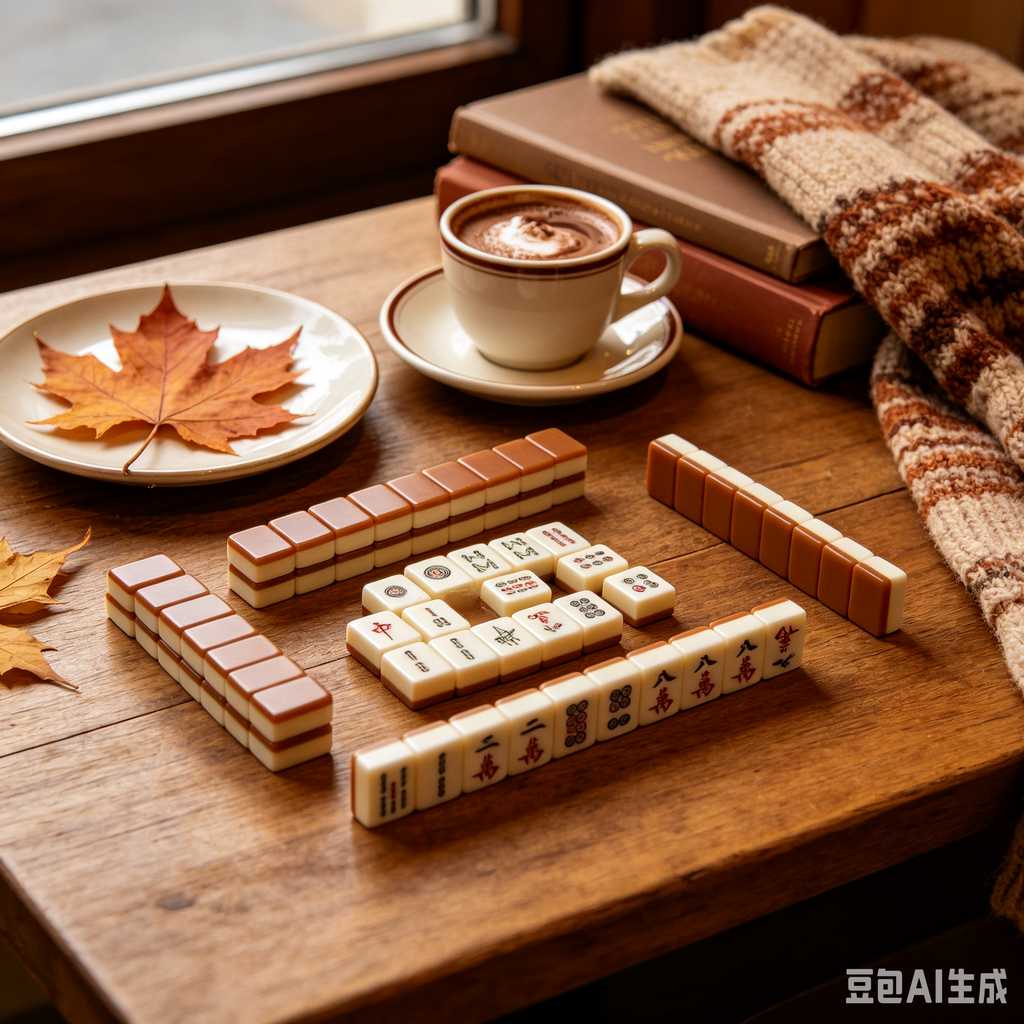 modern text mahjong tiles